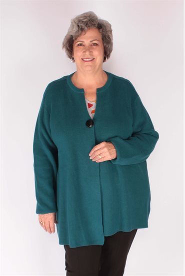 Cardigan Gisele en coton sarcelle  Cardigan Gisele en coton sarcelle