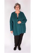 Cardigan Gisele en coton sarcelle