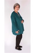 Cardigan Gisele en coton sarcelle