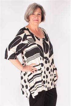 Offwhite / Black Mixed Tunic 