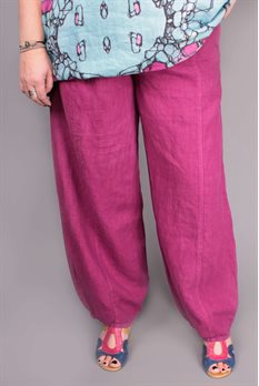Grizas Rasberry Linen Pants