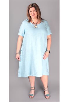Light blue linen dress